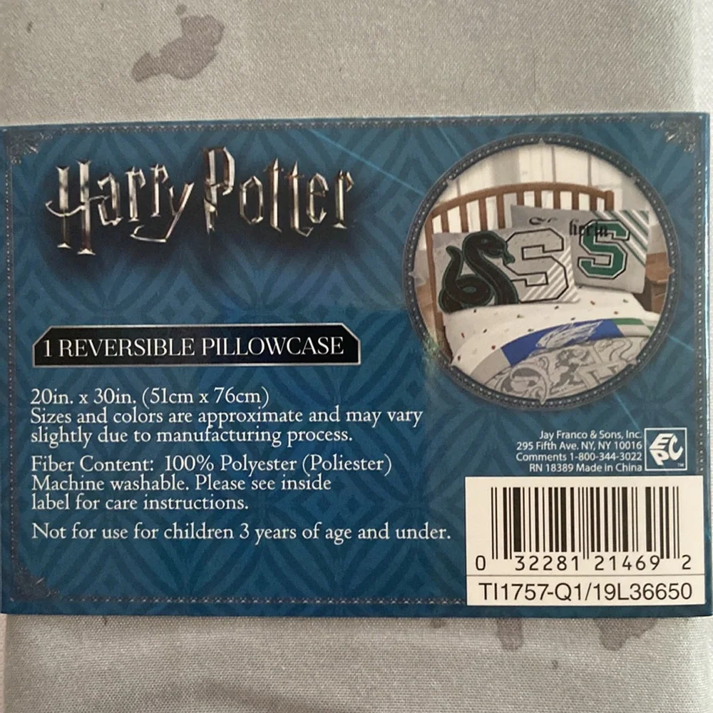 Harry Potter Slytherin pillow case